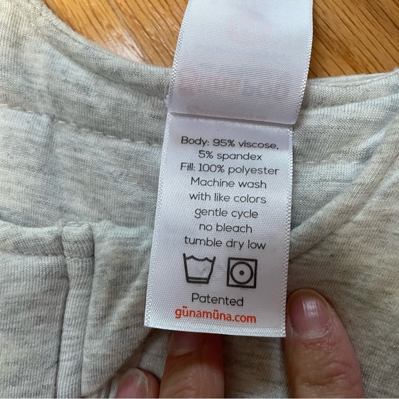 Gunamuna gunapod grey bamboo three way zip 2.6 tog sleep bag size 9-18 months - Picture 5 of 12